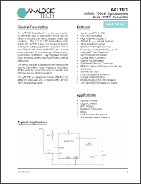 Click here to download AAT1151IVN-2.5-T1 Datasheet