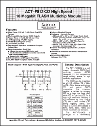 Click here to download ACT-F512K32N-150P3T Datasheet