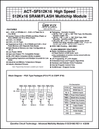 Click here to download ACT-SF512K16N-26P7T Datasheet