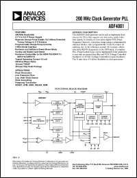 Click here to download ADF4001BCP Datasheet