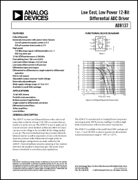 Click here to download AD8137YCP-R2 Datasheet