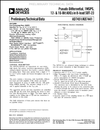 Click here to download AD7451BRM Datasheet