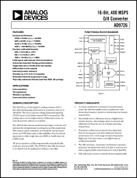 Click here to download AD9726BSV Datasheet