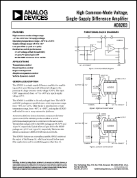 Click here to download AD8203 Datasheet