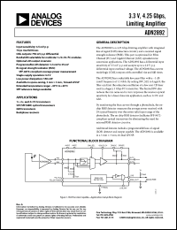 Click here to download ADN2892ACPZ-500RL7 Datasheet