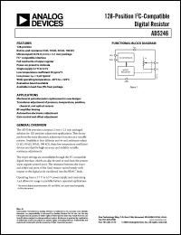 Click here to download AD5246BKSZ100-R2 Datasheet