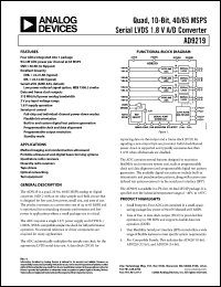 Click here to download AD9219BCPZRL7-40 Datasheet