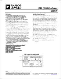 Click here to download ADV212BBCZRL-115 Datasheet