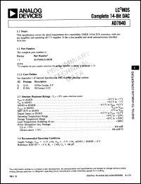 Click here to download AD7840CQ Datasheet