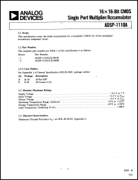 Click here to download ADSP1110TN Datasheet