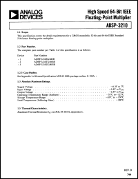 Click here to download ADSP3210TG/+ Datasheet