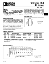 Click here to download DAC100BBQ5/883C Datasheet