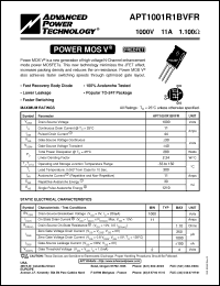 Click here to download APT1001R1BVFR Datasheet