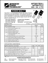 Click here to download APT6017LLL Datasheet