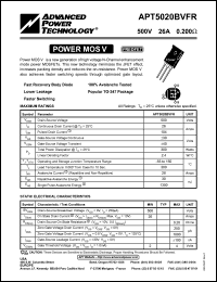 Click here to download APT5020BVFR Datasheet