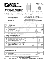 Click here to download ARF1502 Datasheet