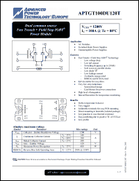 Click here to download APTGT100DU120T Datasheet