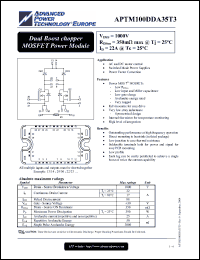 Click here to download APTM100DDA35T3 Datasheet