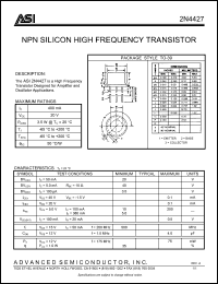 Click here to download 2N4427 Datasheet