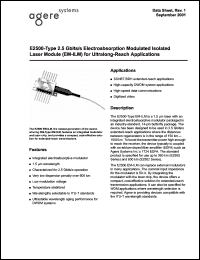 Click here to download E2500 Datasheet