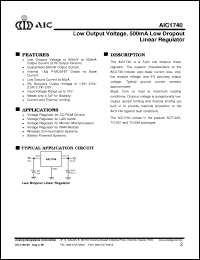 Click here to download AIC1740-25CE Datasheet