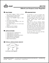 Click here to download AIC1723-52CE Datasheet