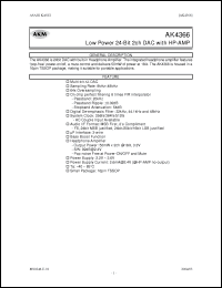 Click here to download AK4366VT Datasheet