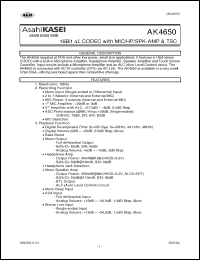 Click here to download AK4650VG Datasheet