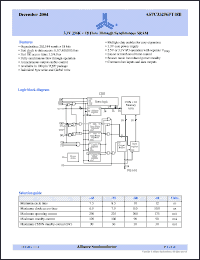 Click here to download AS7C33256FT18B-65TQCN Datasheet