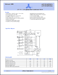 Click here to download AS7C251MPFD36A-133TQI Datasheet