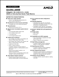 Click here to download AM29LL800BB-200EC Datasheet