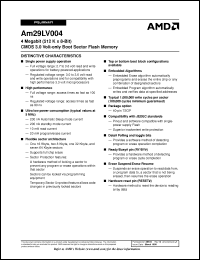 Click here to download AM29LV004B-90RECB Datasheet