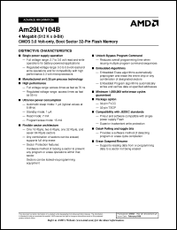 Click here to download AM29LV104BB-120EE Datasheet