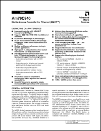 Click here to download AM79C940VCW Datasheet