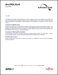 Click here to download AM29DL323GT70PCI Datasheet