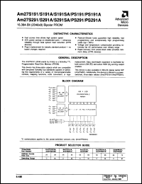 Click here to download AM27S291A50PC Datasheet