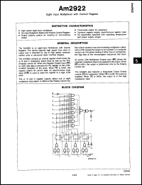 Click here to download Am2922PMB Datasheet