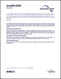 Click here to download Am29DL640D90 Datasheet