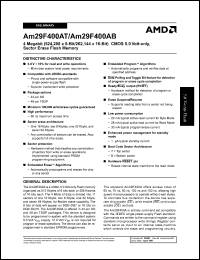 Click here to download Am29F400AB-70SCB Datasheet