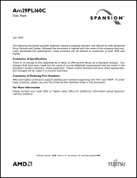 Click here to download AM29PL160CB-70RSKI Datasheet