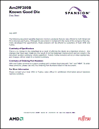 Click here to download AM29F200BB-120DWI1 Datasheet