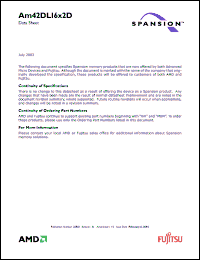 Click here to download AM42DL1622DT70IS Datasheet