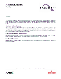 Click here to download AM49DL320BGT701T Datasheet