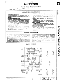 Click here to download AM29203PC Datasheet