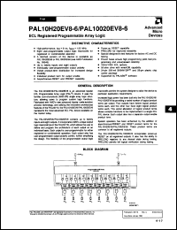 Click here to download PAL10020EV8-6PC Datasheet