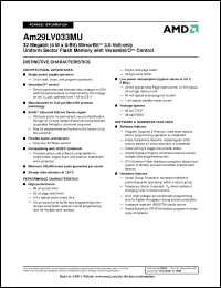 Click here to download AM29LV033MUU112WCI Datasheet