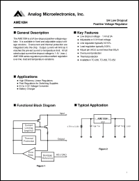 Click here to download AME1084BCDT Datasheet