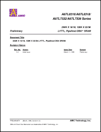 Click here to download A67L8316E-5 Datasheet