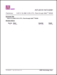 Click here to download A67L93181E Datasheet