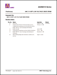 Click here to download A62S6316V-70S Datasheet